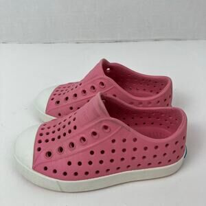Native Kids Sz C7 Toddler Jefferson Water Shoes Rubber Sneakers Hollywood Pink